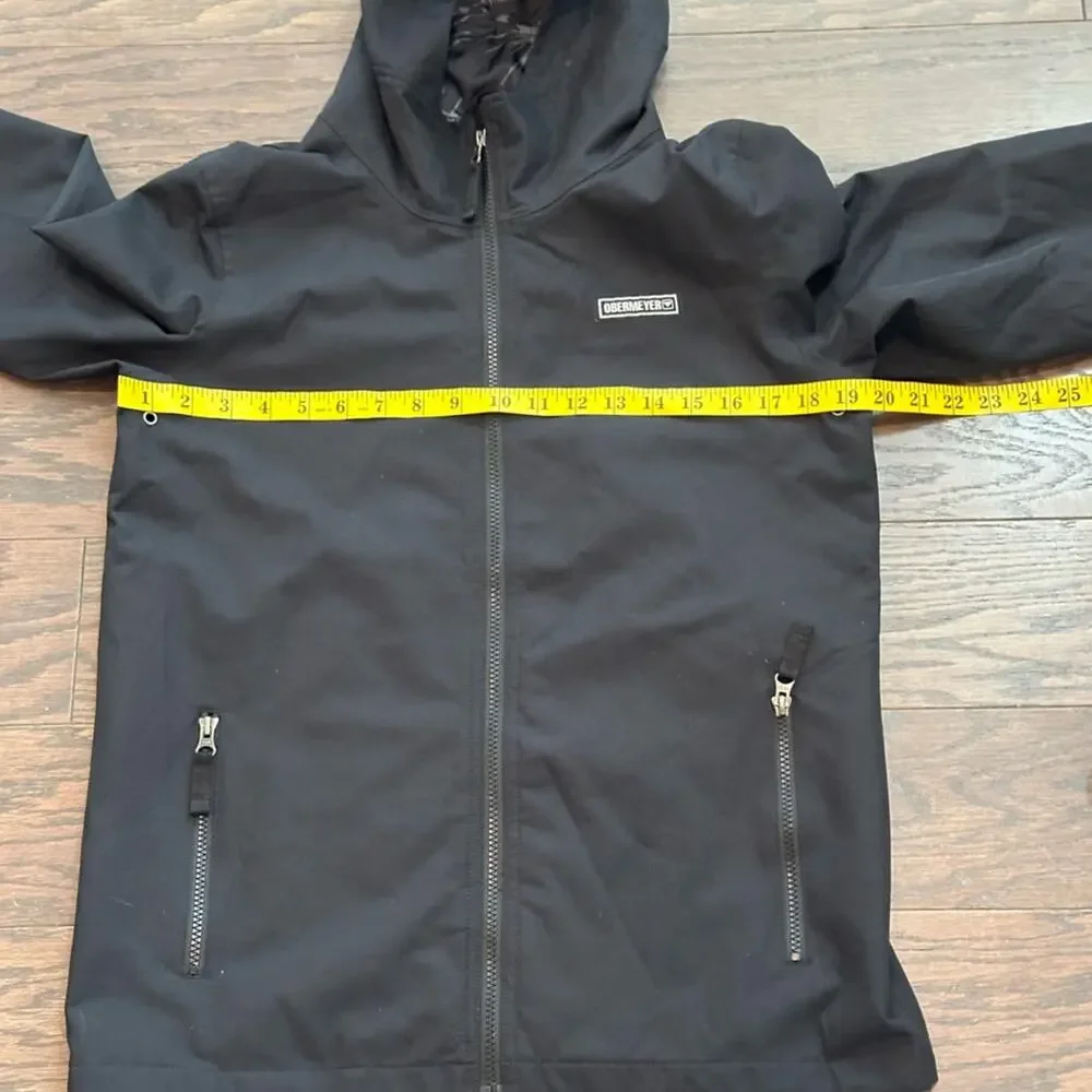 Obermeyer Boys The Heritage Collection Black Wind Breaker Jacket Size Large